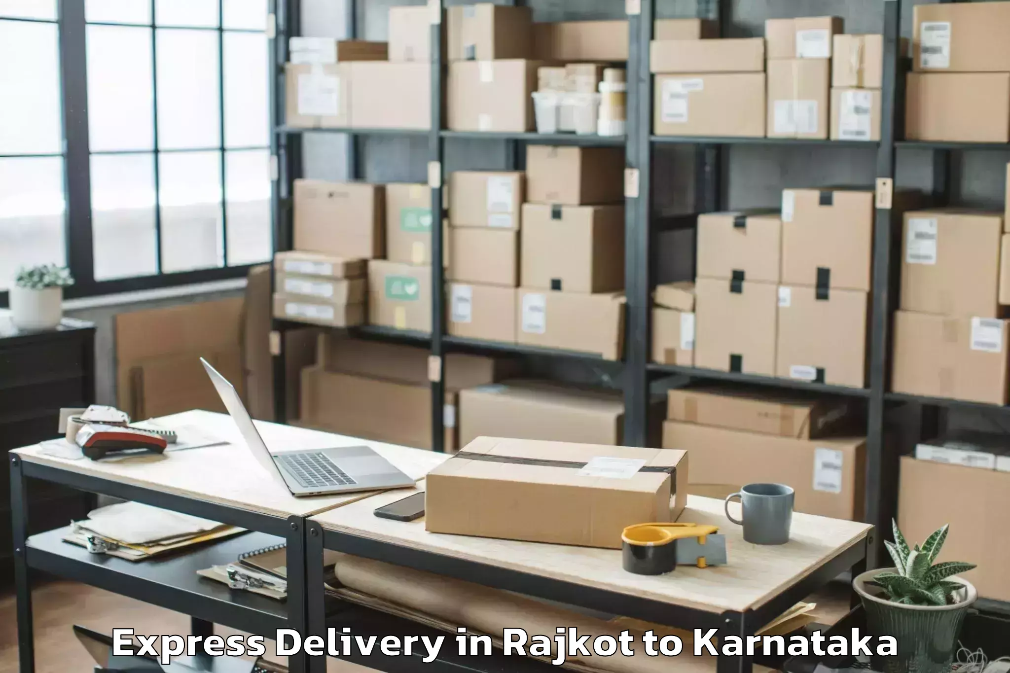 Book Rajkot to Manvi Express Delivery